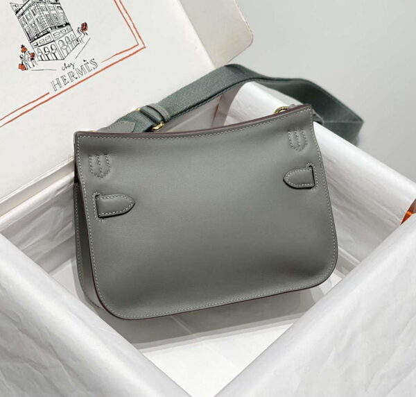 Replica Hermes 316413 Jyspiere Leather Hermes bags Gray h900920 3