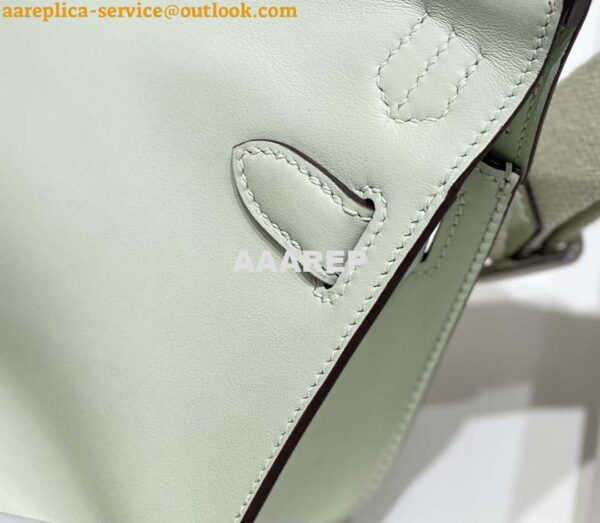 Replica Hermes 316413 Jyspiere Leather Hermes bags Light Green H900919 3