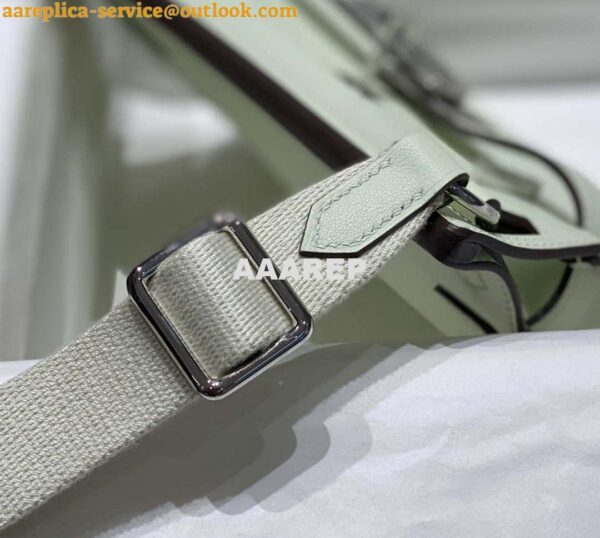 Replica Hermes 316413 Jyspiere Leather Hermes bags Light Green H900919 5