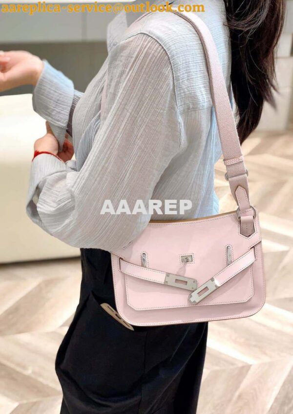 Replica Hermes 316413 Jyspiere Leather Hermes bags Pink H900916 11