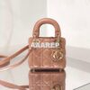 Replica Micro Lady Dior Bag White Cannage Lambskin S0856 2