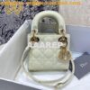 Replica Mini Lady Dior Bag Quilted Natural Lambskin Leather with Tonal 2