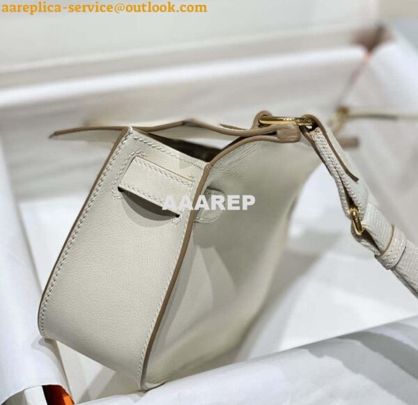 Replica Hermes 316413 Jyspiere Leather Hermes bags White H900918 5