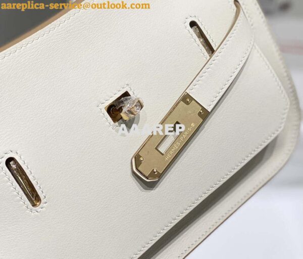 Replica Hermes 316413 Jyspiere Leather Hermes bags White H900918 8