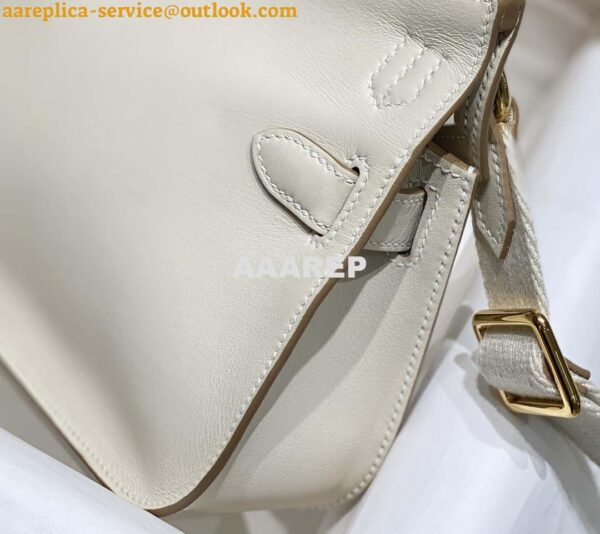 Replica Hermes 316413 Jyspiere Leather Hermes bags White H900918 7