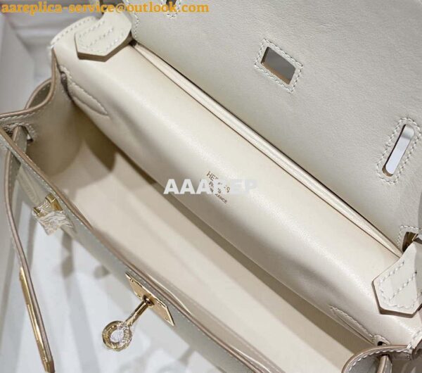 Replica Hermes 316413 Jyspiere Leather Hermes bags White H900918 10