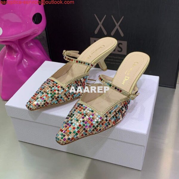 Replica Dior Women's Shoes dior gem heeled 6.5cm sandal KCQ701SQS 4