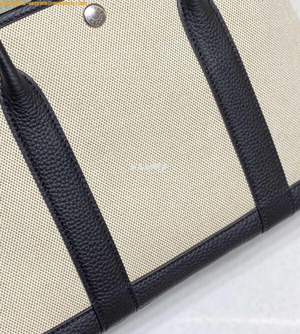 Replica Hermes Beige Canvas Garden Party 30cm Bag H239050 5