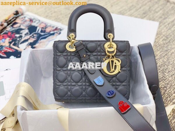 Replica My Lady Dior Bag Lambskin with Customisable Shoulder Strap Dar 3