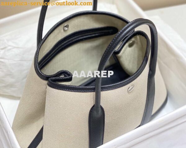 Replica Hermes Beige Canvas Garden Party 30cm Bag H239050 10