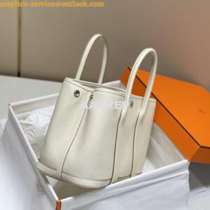 Replica Hermes Beige Clemence Garden Party 30cm Bag H239042 2