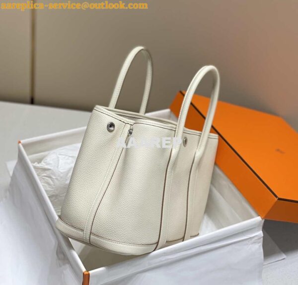 Replica Hermes Beige Clemence Garden Party 30cm Bag H239042 2