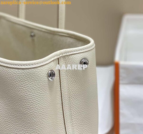 Replica Hermes Beige Clemence Garden Party 30cm Bag H239042 7