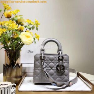 Replica My Lady Dior Bag Lambskin with Customisable Shoulder Strap Gre