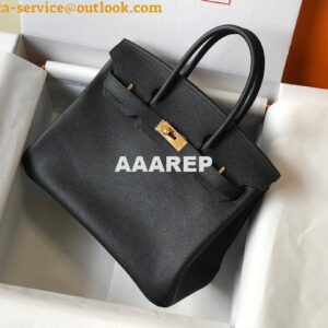 Replica Hermes Birkin Designer Tote Bag Epsom Leather 28353 Black