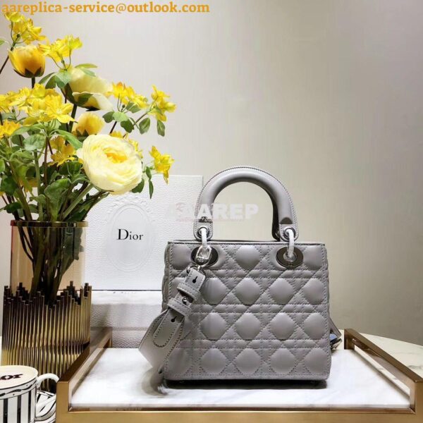 Replica My Lady Dior Bag Lambskin with Customisable Shoulder Strap Gre 10