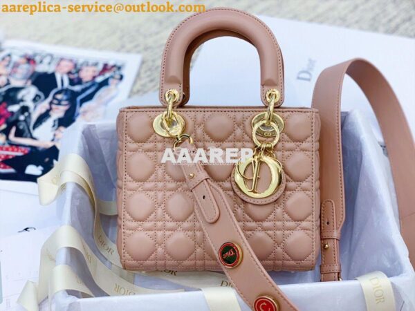 Replica My Lady Dior Bag Lambskin with Customisable Shoulder Strap Nud