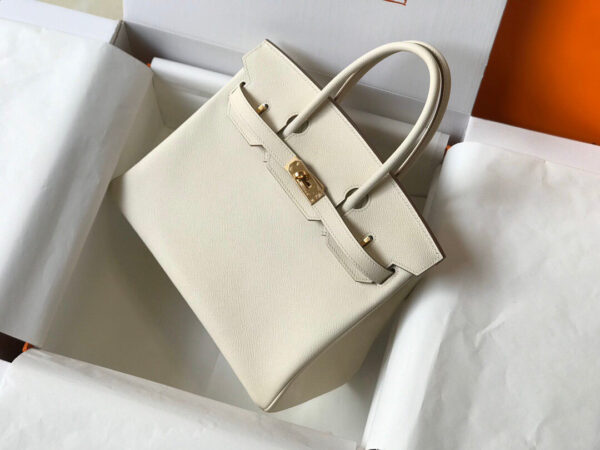 Replica Hermes Birkin Designer Tote Bag Epsom Leather 28355 White 3