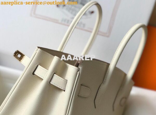 Replica Hermes Birkin Designer Tote Bag Epsom Leather 28355 White 6