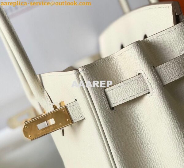 Replica Hermes Birkin Designer Tote Bag Epsom Leather 28355 White 7
