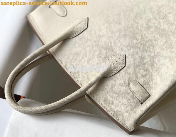 Replica Hermes Birkin Designer Tote Bag Epsom Leather 28355 White 8