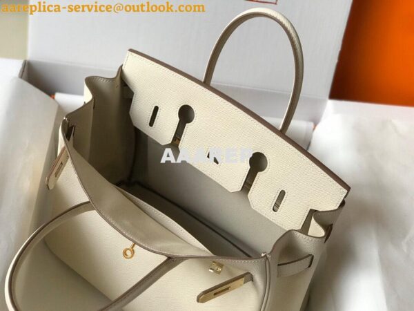 Replica Hermes Birkin Designer Tote Bag Epsom Leather 28355 White 10