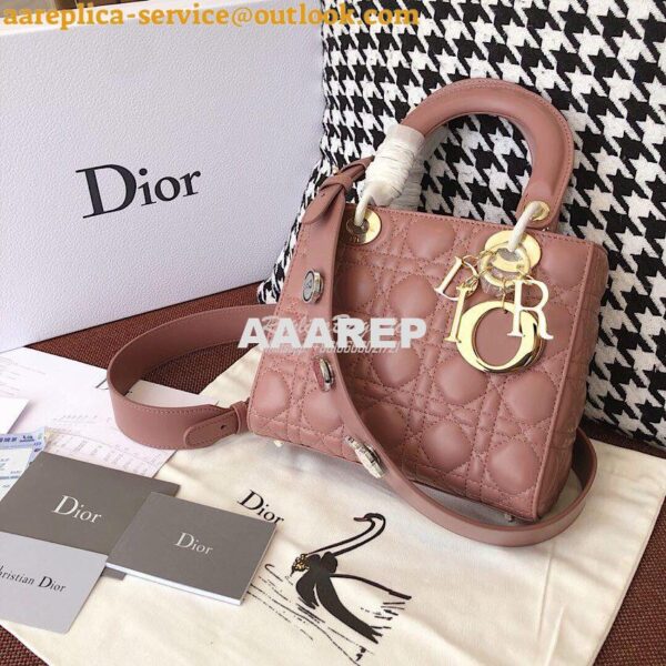 Replica My Lady Dior Bag Lambskin with Customisable Shoulder Strap Ros 3