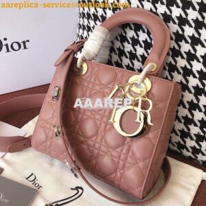 Replica My Lady Dior Bag Lambskin with Customisable Shoulder Strap Ros 2