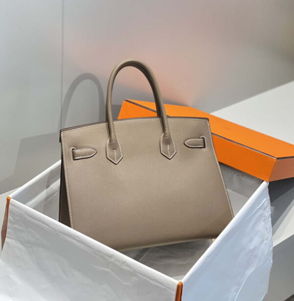 Replica Hermes Birkin Designer Tote Bag Epsom Leather 28369 elephant Gray 3