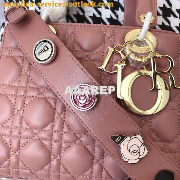 Replica My Lady Dior Bag Lambskin with Customisable Shoulder Strap Ros 6