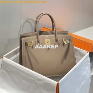 Replica Hermes Birkin Designer Tote Bag Epsom Leather 28369 elephant Gray 2