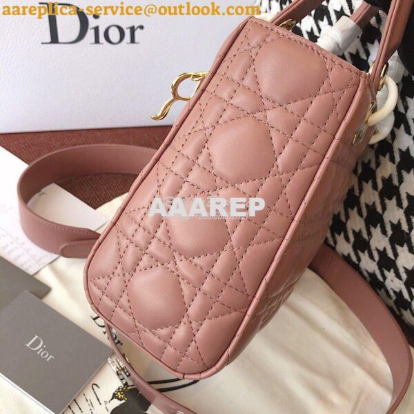 Replica My Lady Dior Bag Lambskin with Customisable Shoulder Strap Ros 7