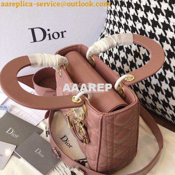 Replica My Lady Dior Bag Lambskin with Customisable Shoulder Strap Ros 9