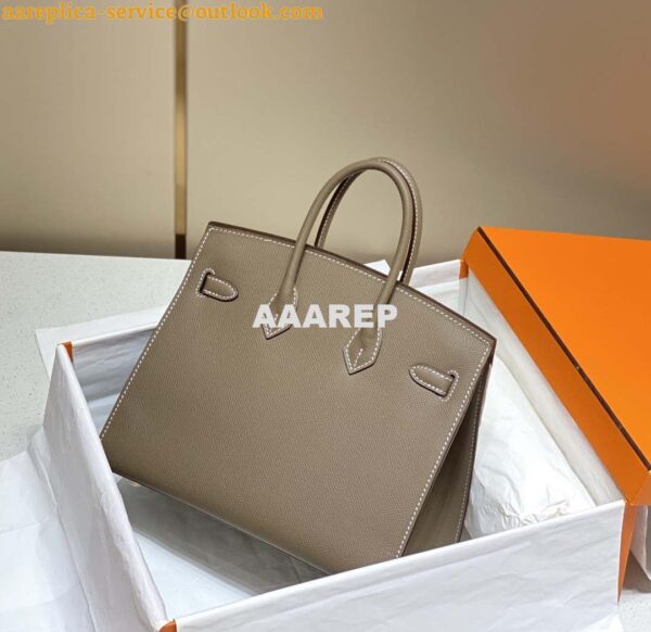 Replica Hermes Birkin Designer Tote Bag Epsom Leather 28369 elephant Gray 12