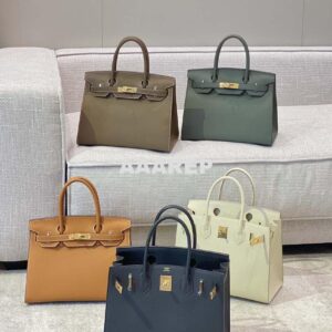 Replica Hermes Birkin Designer Tote Bag Epsom Leather 28370 Almond Green 2