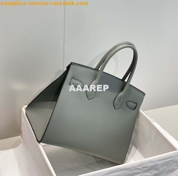 Replica Hermes Birkin Designer Tote Bag Epsom Leather 28370 Almond Green 5