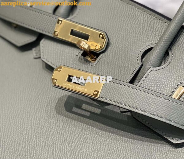 Replica Hermes Birkin Designer Tote Bag Epsom Leather 28370 Almond Green 7