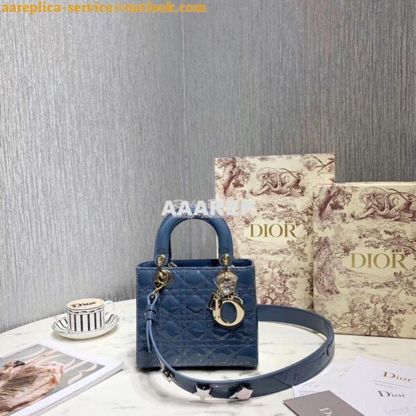 Replica My Lady Dior Bag Patent Calfskin with Customisable Shoulder St 3