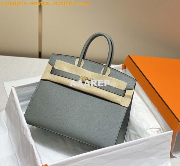 Replica Hermes Birkin Designer Tote Bag Epsom Leather 28370 Almond Green 12