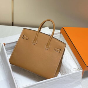 Replica Hermes Birkin Designer Tote Bag Epsom Leather 28371 Golden brown