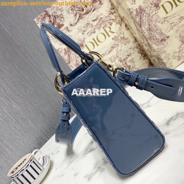 Replica My Lady Dior Bag Patent Calfskin with Customisable Shoulder St 6
