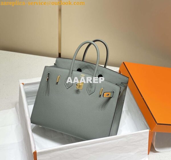 Replica Hermes Birkin Designer Tote Bag Epsom Leather 28370 Almond Green 14