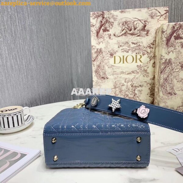 Replica My Lady Dior Bag Patent Calfskin with Customisable Shoulder St 7