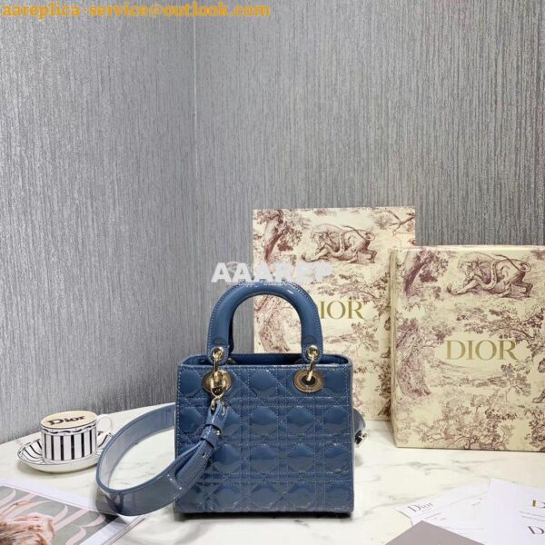 Replica My Lady Dior Bag Patent Calfskin with Customisable Shoulder St 8