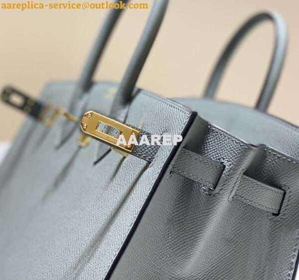 Replica Hermes Birkin Designer Tote Bag Epsom Leather 28370 Almond Green 17