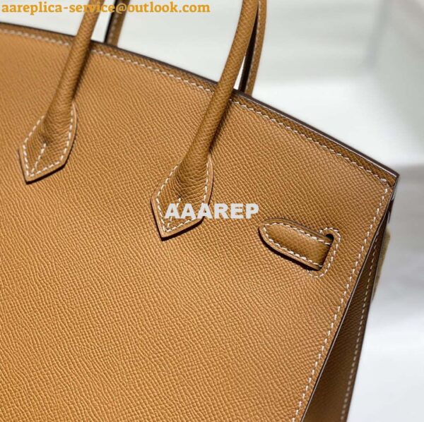 Replica Hermes Birkin Designer Tote Bag Epsom Leather 28371 Golden brown 8