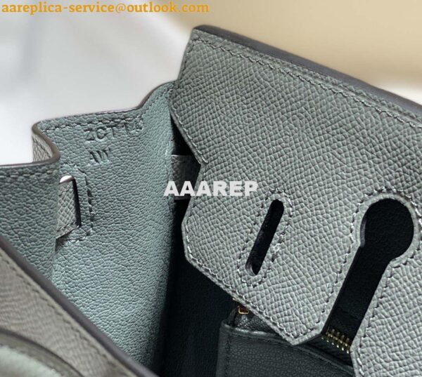 Replica Hermes Birkin Designer Tote Bag Epsom Leather 28370 Almond Green 19