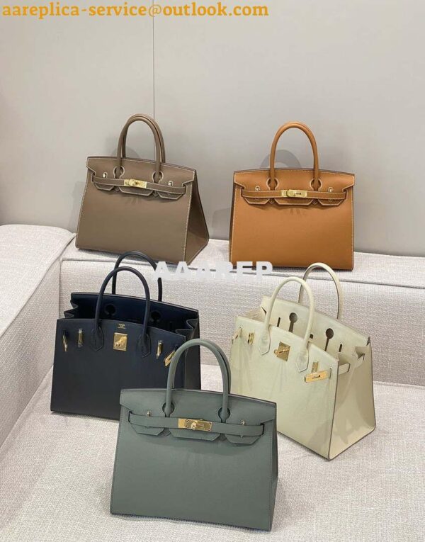 Replica Hermes Birkin Designer Tote Bag Epsom Leather 28370 Almond Green 21