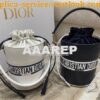 Replica Small Dior Vibe Bucket Bag M8703 Blue Smooth Calfskin