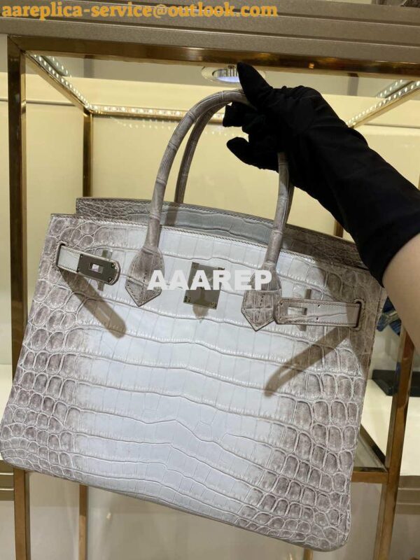 Replica Hermes Birkin Designer Tote Bag Himalaya Crocodile Leather H99820 7